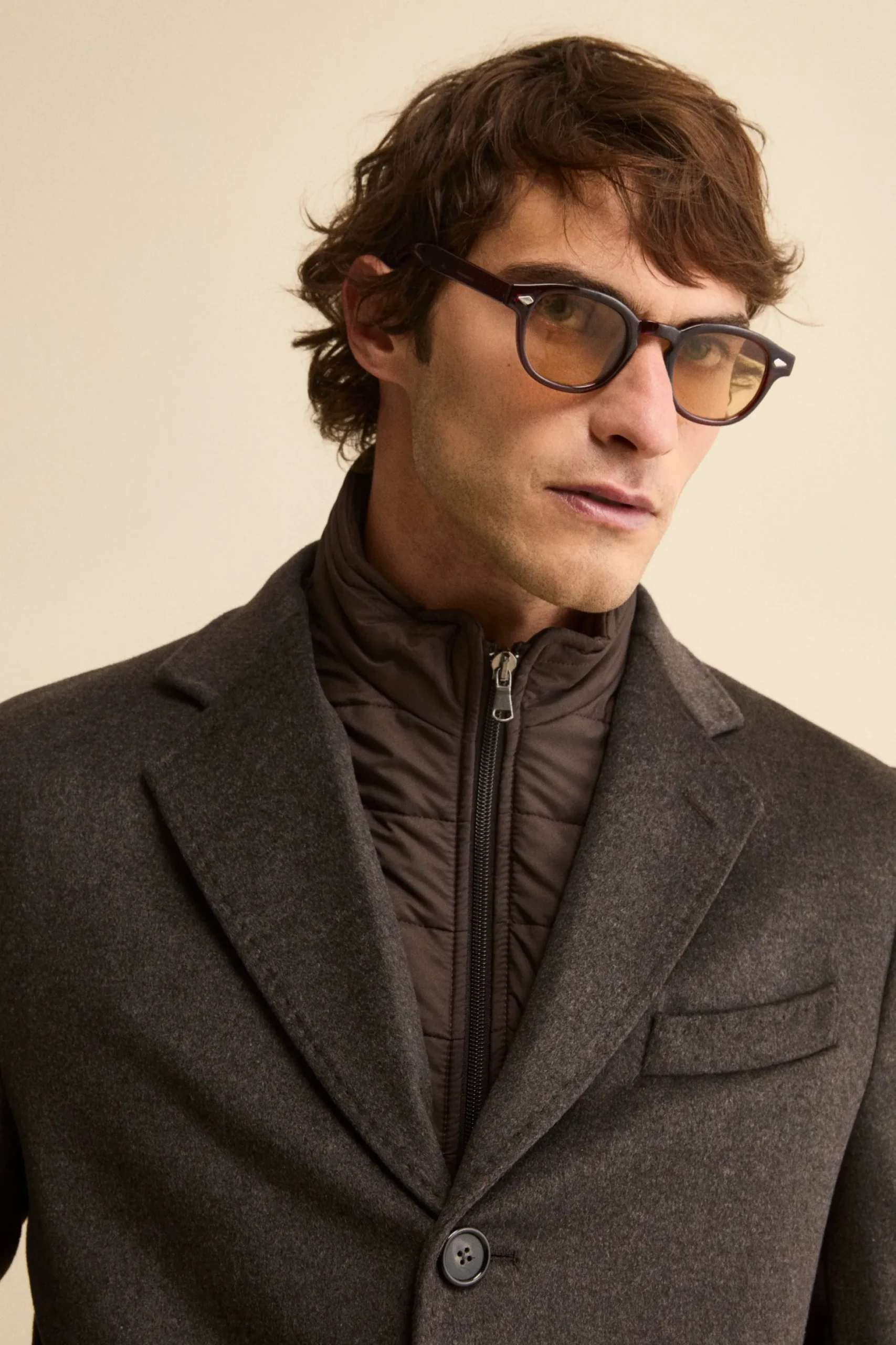Cappotto in lana e cashmere - MARRONE
