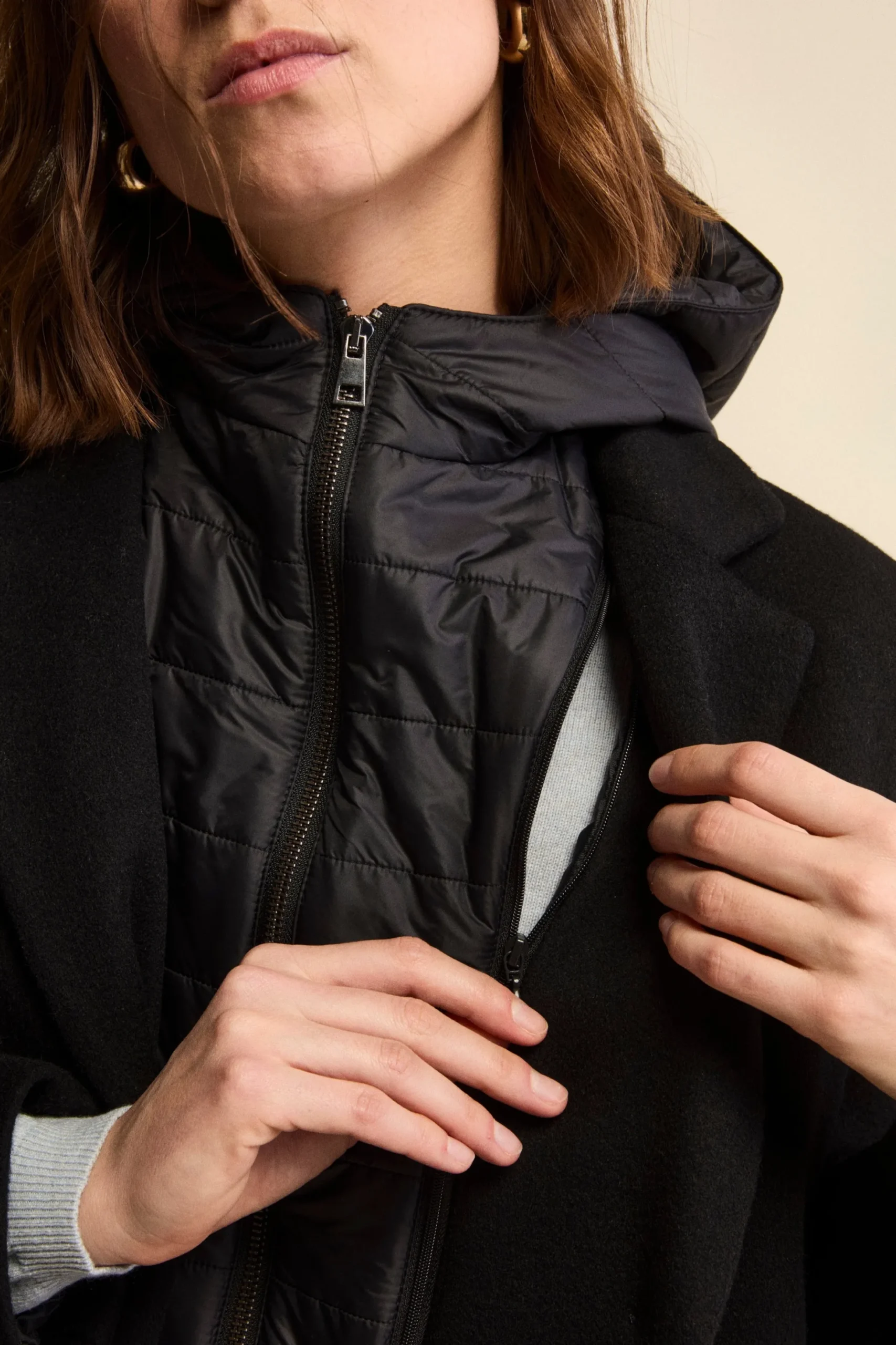 Cappotto in lana e cashmere - NERO