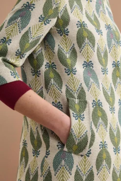 Cappotto Leggero Foderato in Fantasia Jacquard - FANT. VERDE