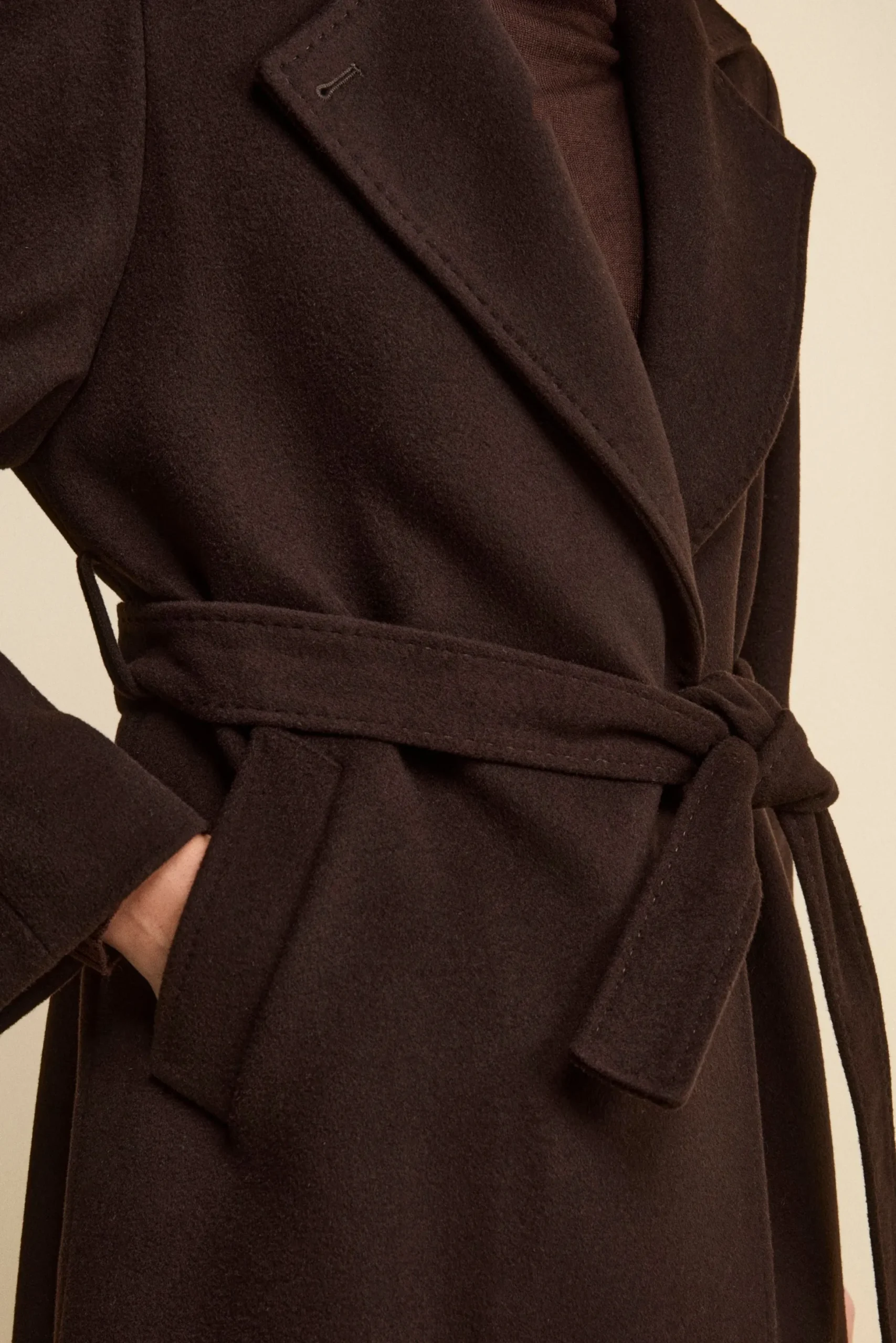 Cappotto lungo in lana e cashmere - T.MORO