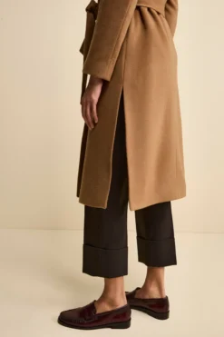 Cappotto Lungo in Lana e Cashmere con Cappuccio - CAMMELLO
