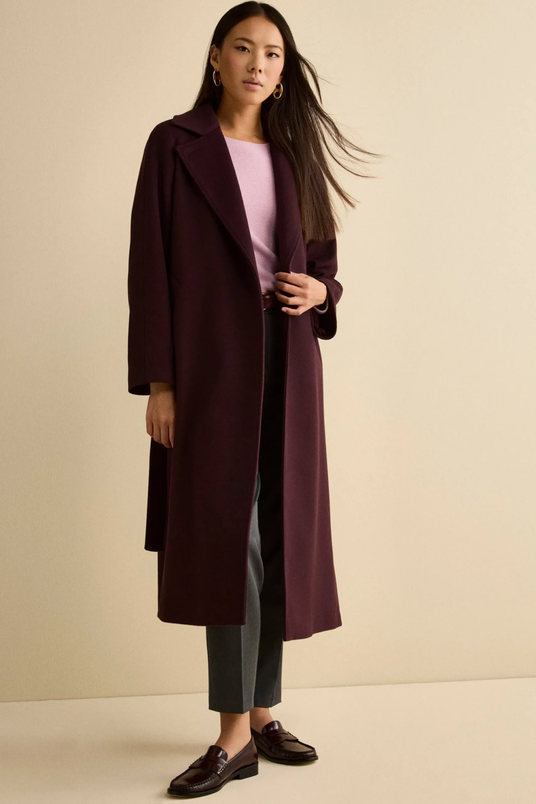 Cappotto lungo in lana e cashmere - PRUGNA