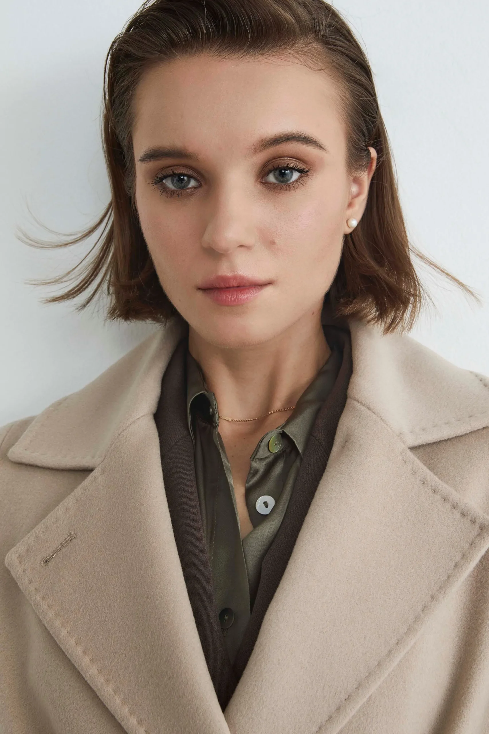 Cappotto lungo in lana e cashmere - GESSO