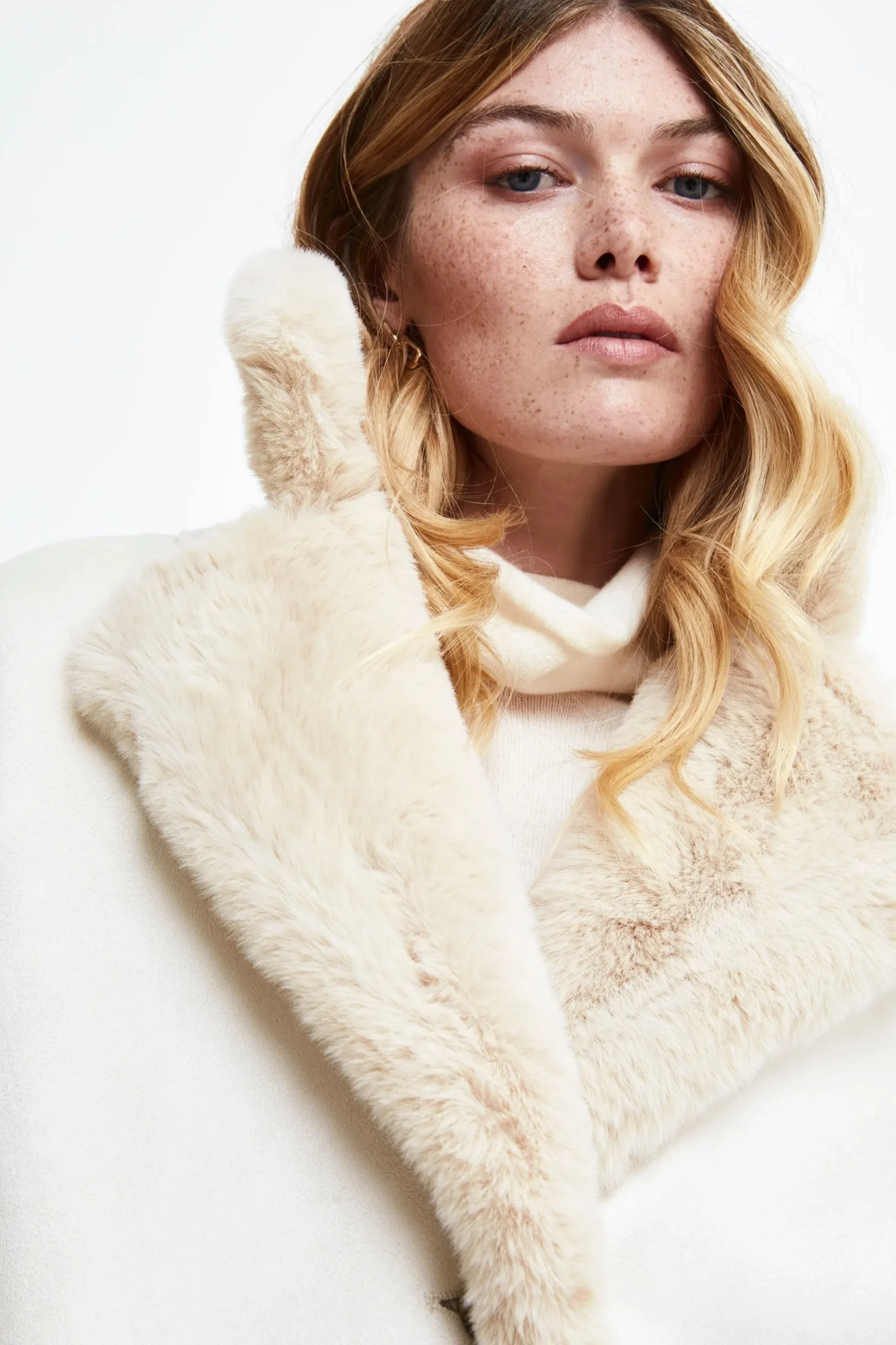 Cappotto Midi Eco-Montone - MANDORLA