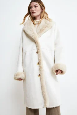 Cappotto Midi Eco-Montone - MANDORLA