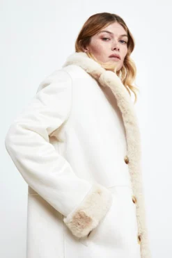 Cappotto Midi Eco-Montone - MANDORLA
