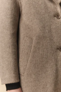 Cappotto Midi in Lana Imbottito - BEIGE