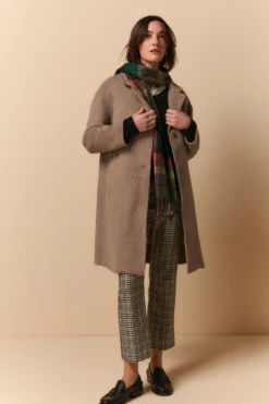 Cappotto Midi in Lana Imbottito - BEIGE