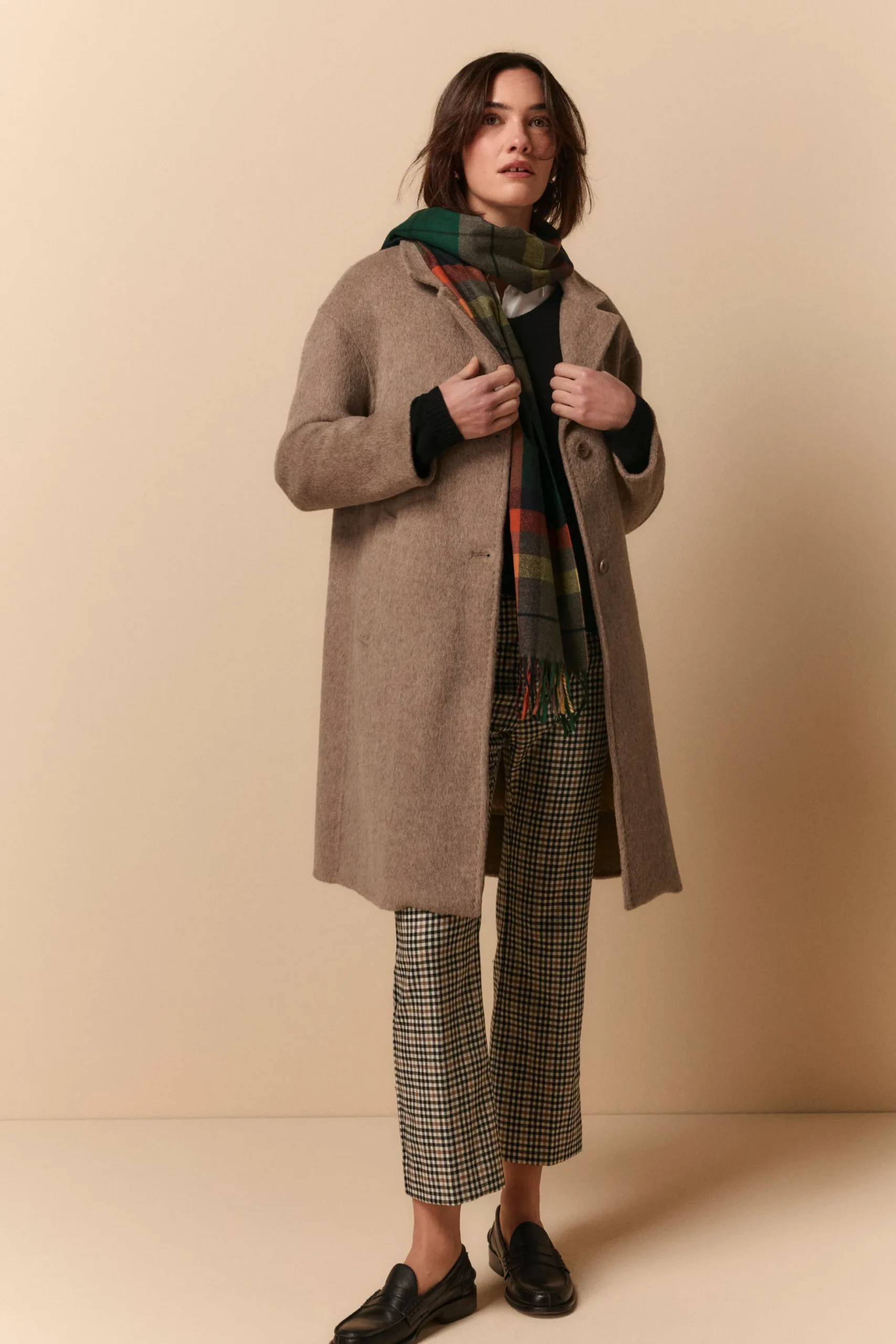 Cappotto Midi in Lana Imbottito - BEIGE