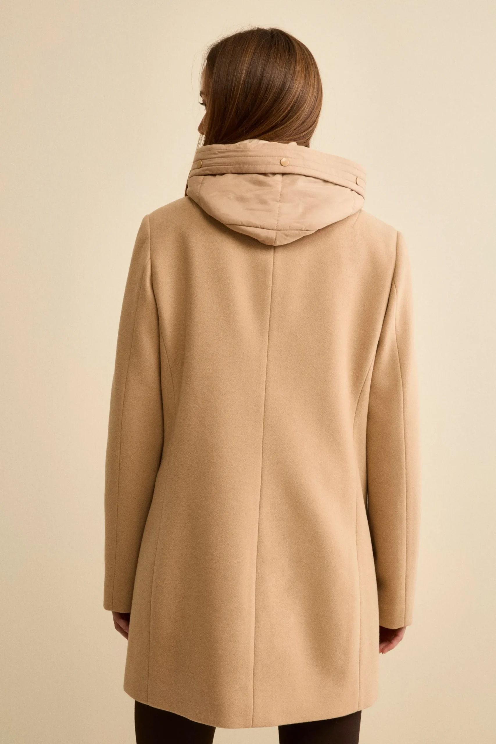 Cappotto Midi in Misto Lana con Alamaro - CAMMELLO