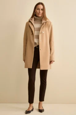 Cappotto Midi in Misto Lana con Alamaro - CAMMELLO