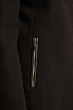 Cappotto Midi in Misto Lana con Alamaro - NERO