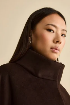 Cappotto Over Corto in Misto Lana e Cashmere - T.MORO