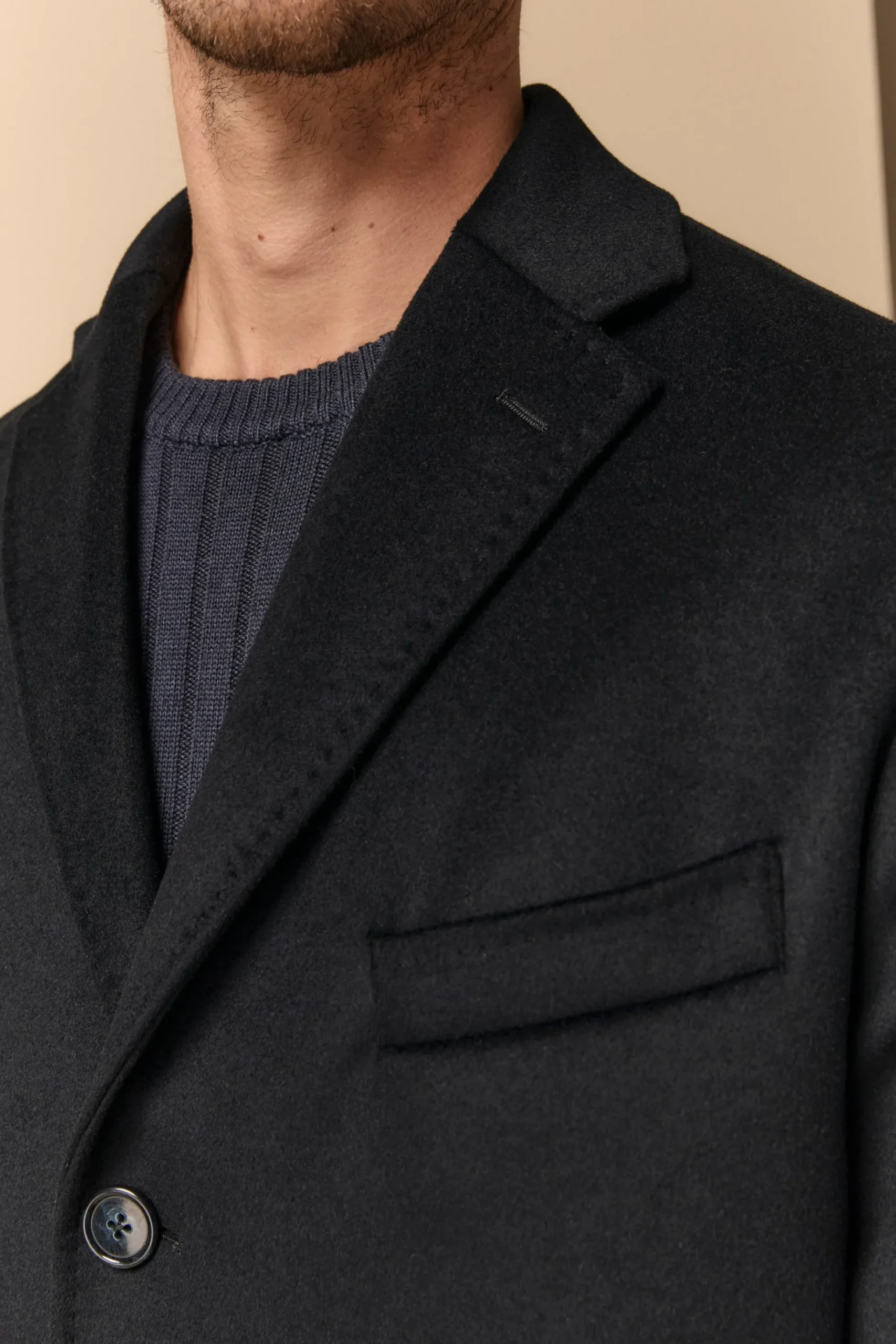 Cappotto Over in Lana e Cashmere - BLU