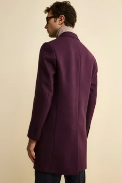 Cappotto Twill in Lana - MELANZANA