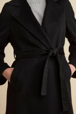 Cappotto Vestaglia Lungo in Cashmere - NERO