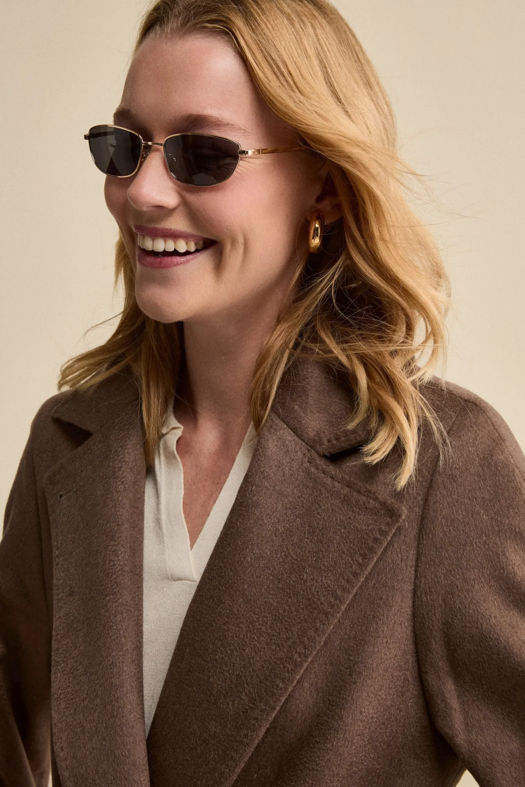 Cappotto Vestaglia Lungo in Puro Cashmere - NOCCIOLA
