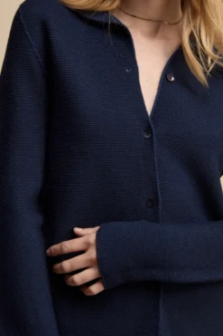 Cardigan corto in lana - BLU