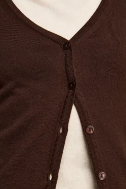 Cardigan in Lana Merino con Scollo a V - T.MORO