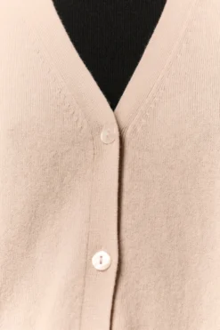 Cardigan Lungo con Tasche in Lana e Cashmere - STUCCO