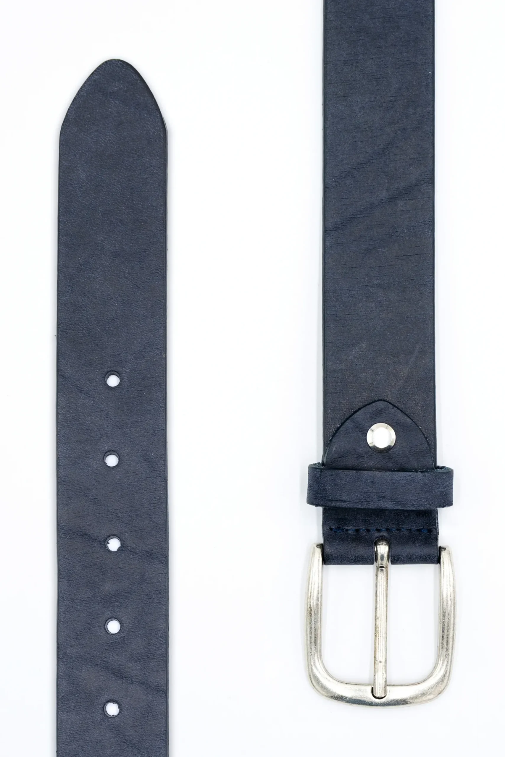 Cintura Basic in Pelle - BLU