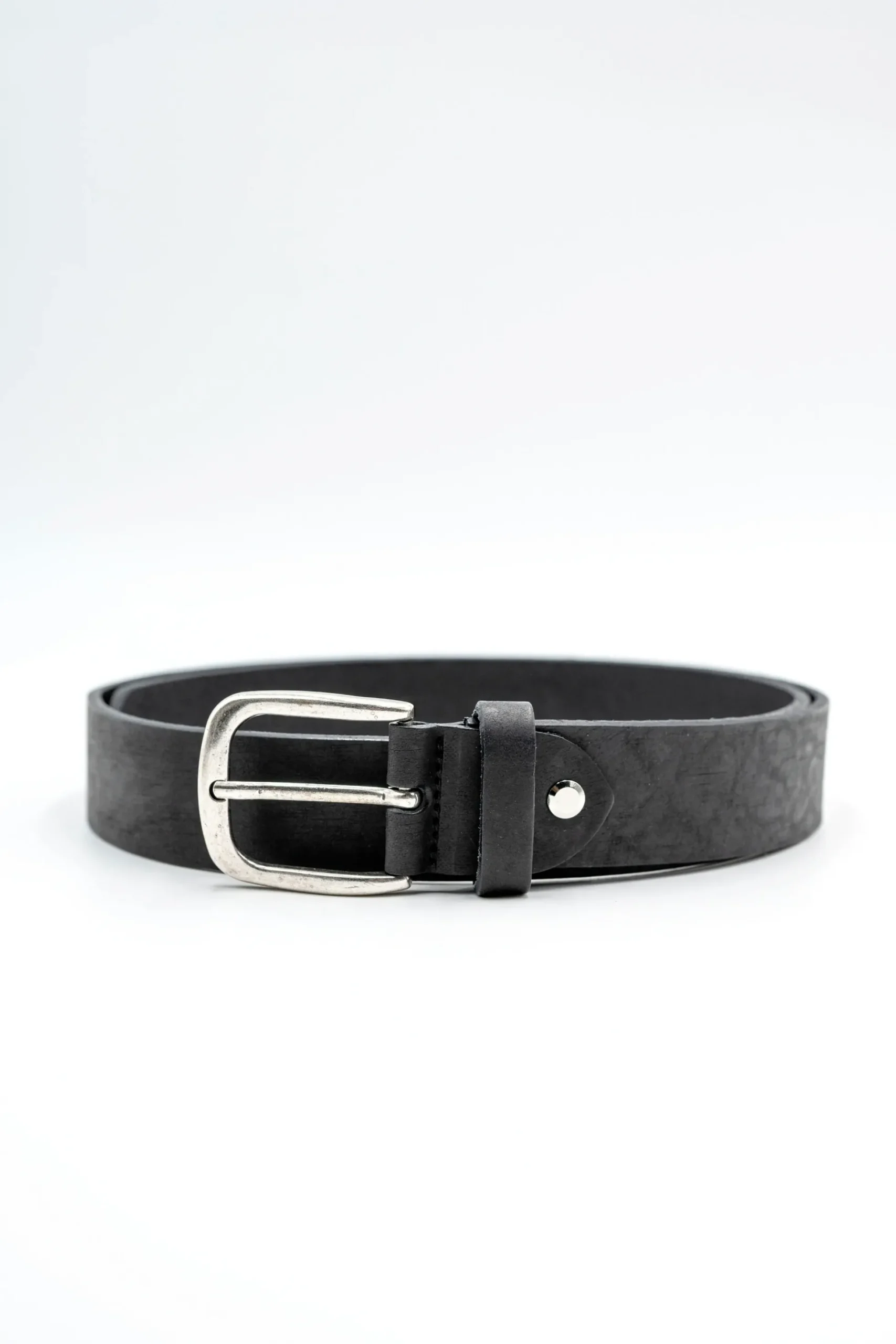 Cintura Basic in Pelle - NERO