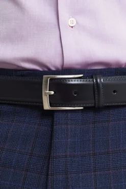 Cintura in pelle da uomo - BLU