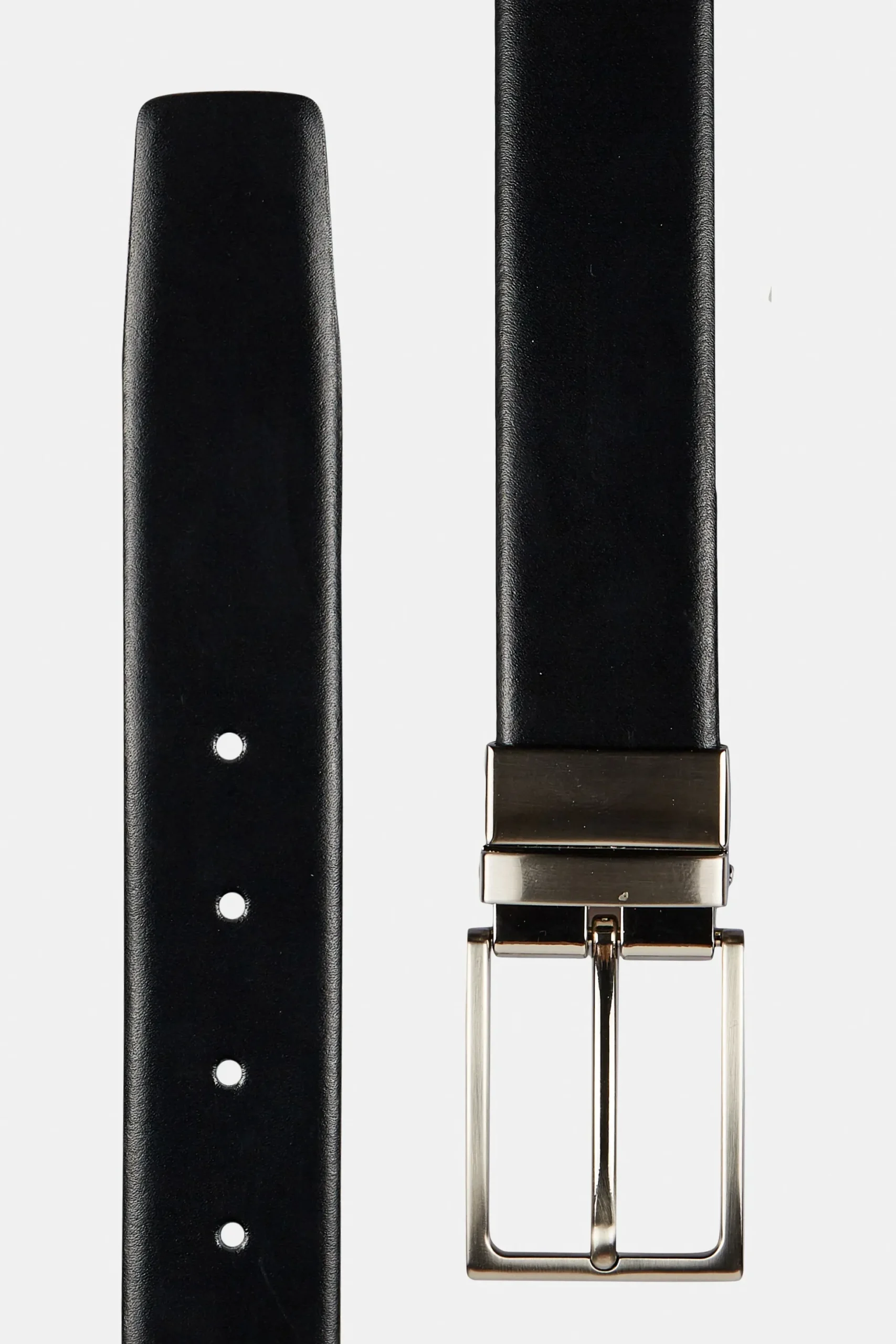 Cintura in pelle reversibile - NERO/MARRONE