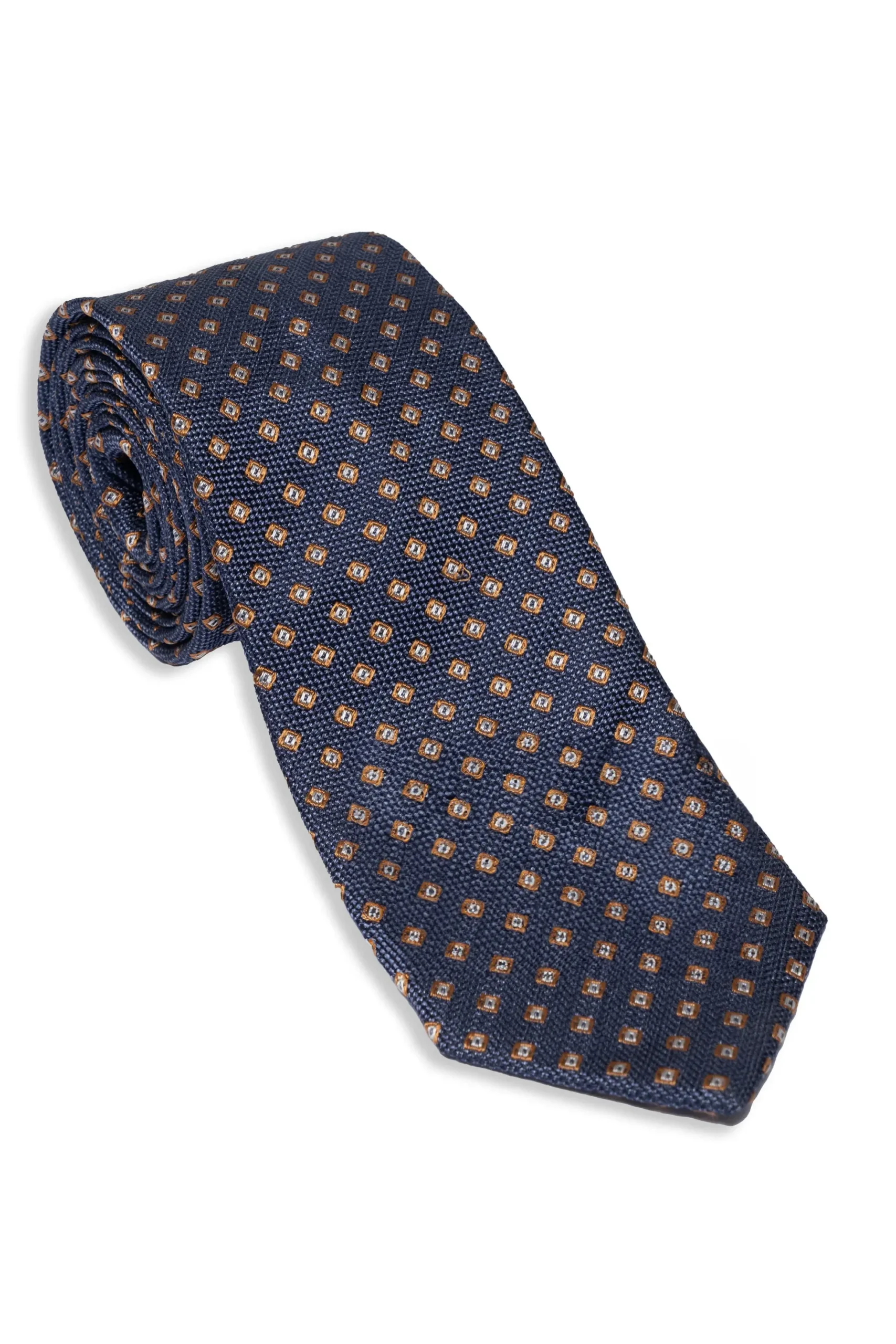Cravatta fantasia blu - FANT. BLU/MARRONE