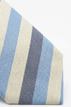Cravatta in Seta Rigata - RIGATO AZZURRO/BLU