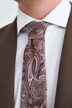 Cravatta paisley uomo - FANT. BORDEAUX