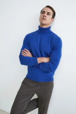 Dolcevita in cashmere - BLU ELETTRICO