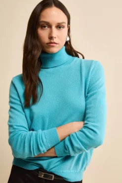 Dolcevita in lana e cashmere - ACQUAMARINA