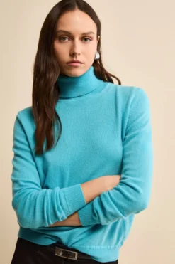 Dolcevita in lana e cashmere - ACQUAMARINA