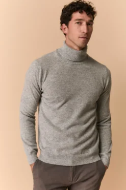 Dolcevita in lana e cashmere - GRIGIO CHIARO