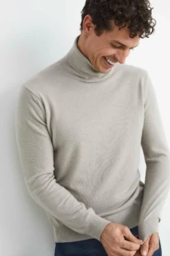Dolcevita in lana e cashmere - GRIGIO