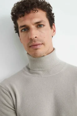 Dolcevita in lana e cashmere - GRIGIO