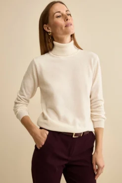Dolcevita in lana e cashmere - LATTE