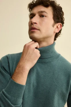 Dolcevita in lana e cashmere - VERDE