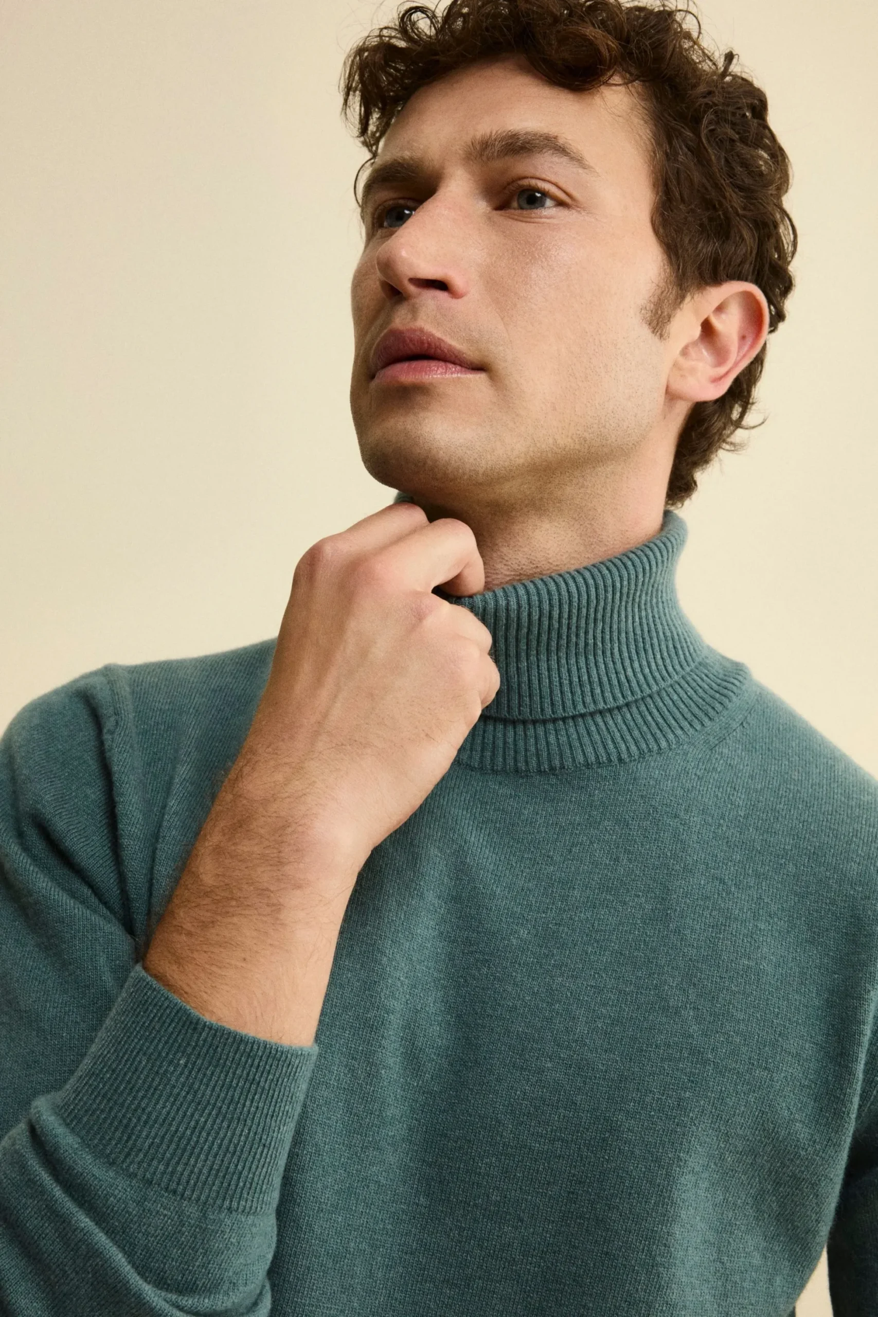 Dolcevita in lana e cashmere - VERDE