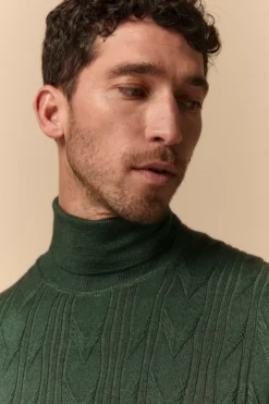 Dolcevita Lavorato in Lana Merino - VERDE MILITARE