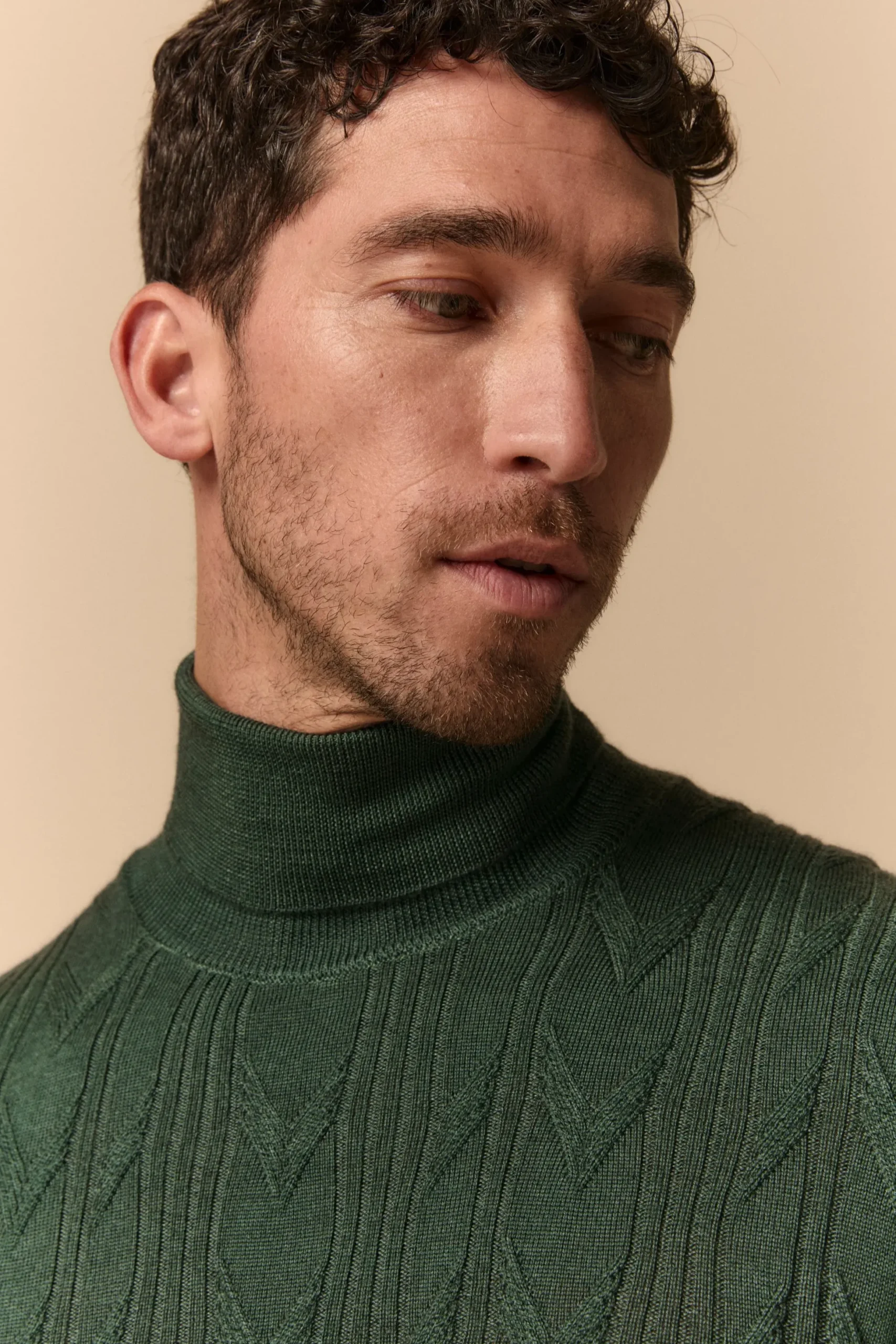 Dolcevita Lavorato in Lana Merino - VERDE MILITARE