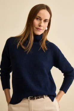 Dolcevita Morbido Lavorato in Lana Merino - NAVY