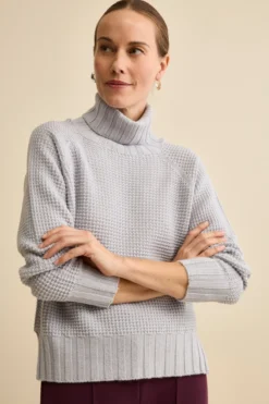 Dolcevita Morbido Lavorato in Lana Merino - GHIACCIO
