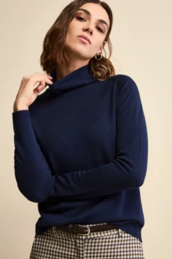 Dolcevita Raglan in Lana Merino - NAVY
