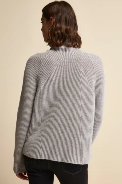 Dolcevita Raglan in Lana Merino a Coste Inglese - FANT. GRIGIO