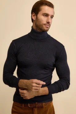 Dolcevita Uomo in Lana Merino - BLU MARINE
