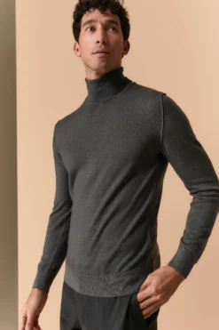Dolcevita Uomo in Lana Merino - FUMO