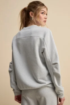 Felpa Lurex con Scollo a V - AZZURRO