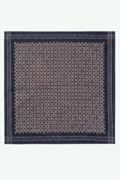 Foulard in Cotone a Fantasia Geometrica - FANT. BLU